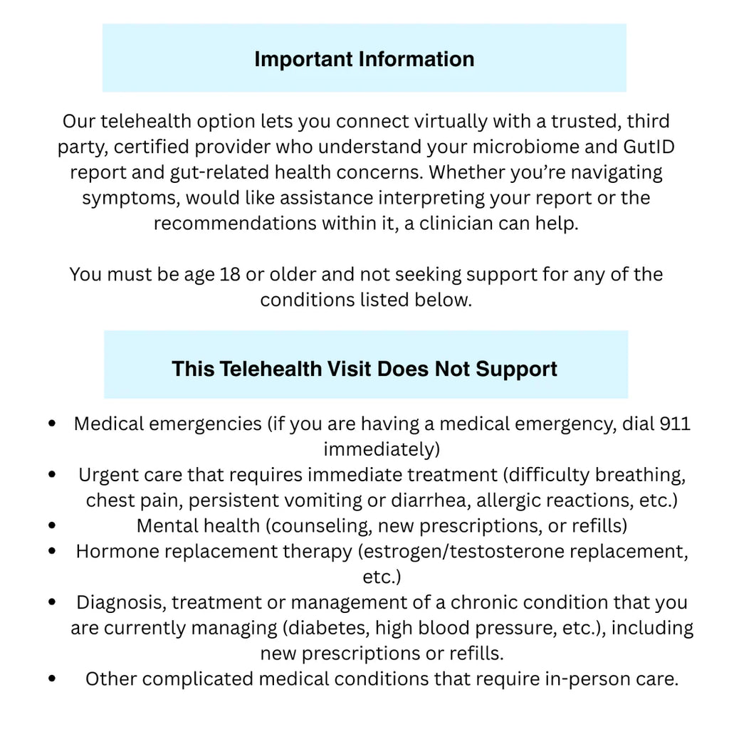GutID CMA At-Home Test Kit + GutID Report Consultation (30 minutes)
