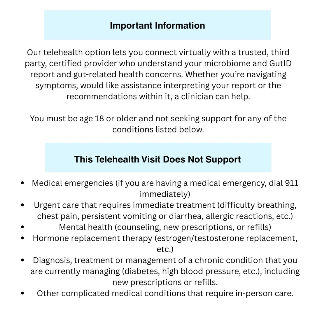 GutID CMA At-Home Test Kit + GutID Report Consultation (30 minutes)